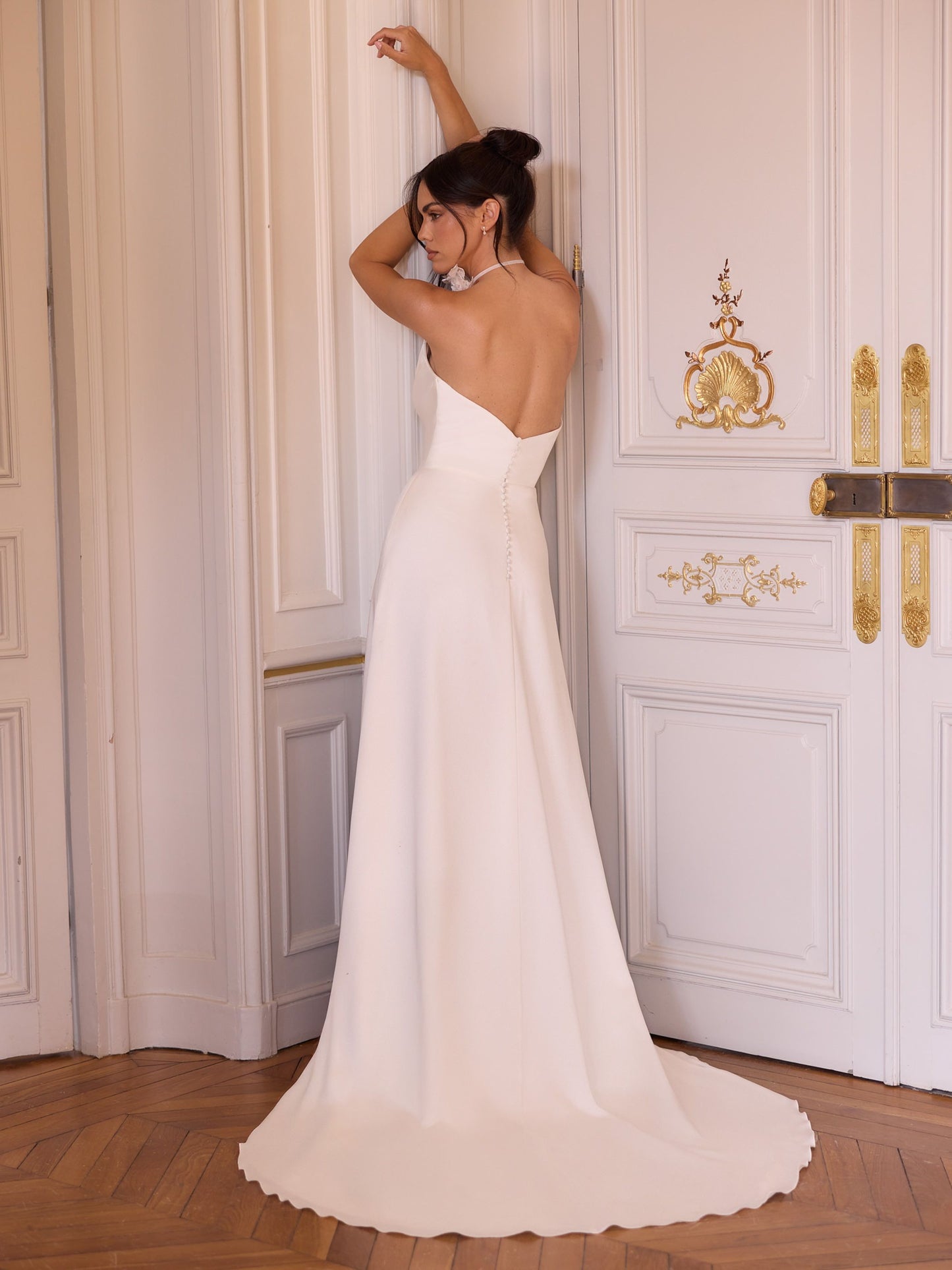 Soft Crepe Mermaid Bridal Gown