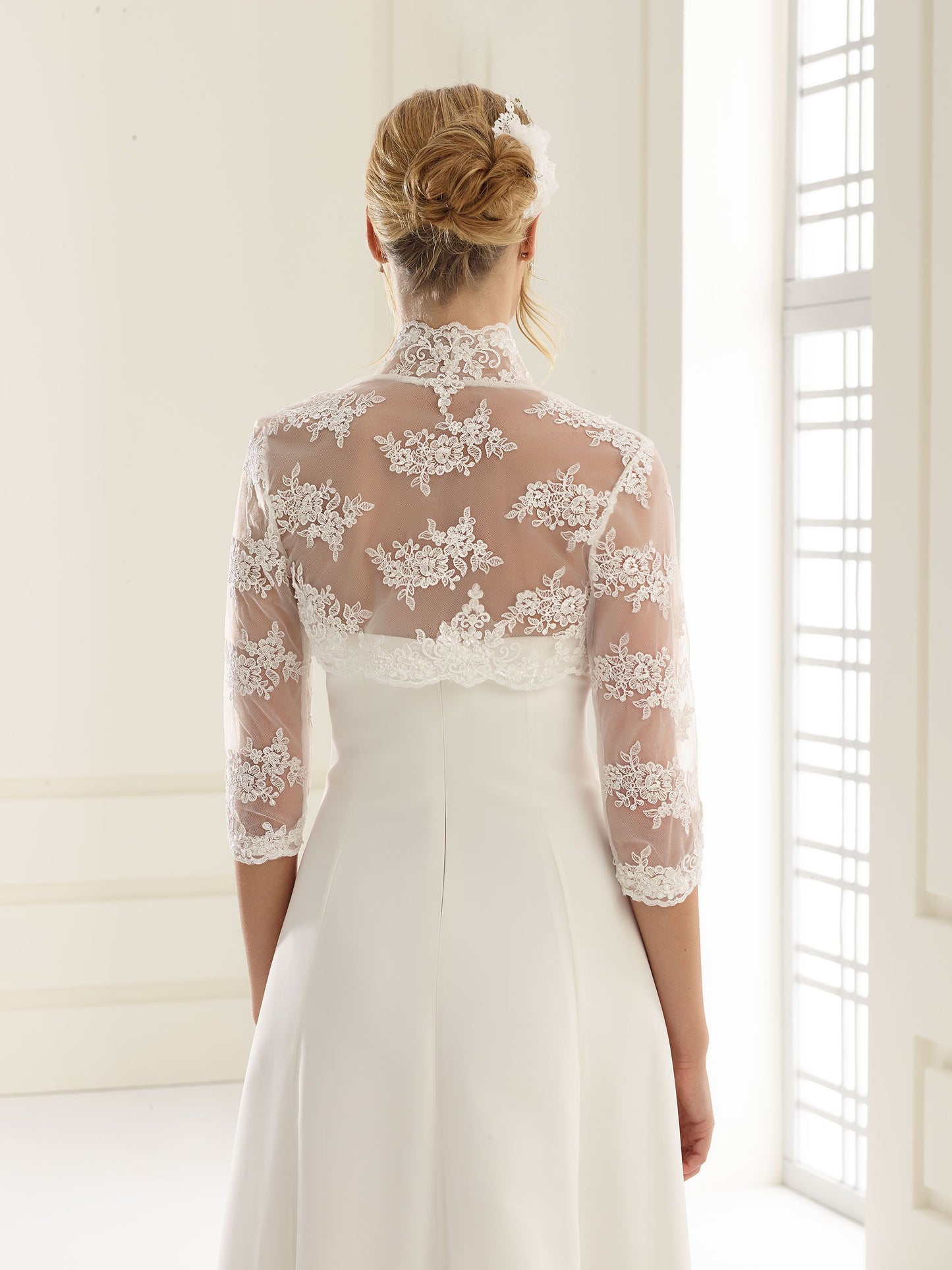 Lace Bridal Top 3/4 Sleeve