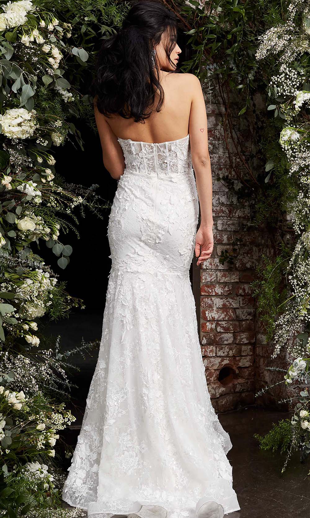 *Jovani Bridal - JB02836 Embroidered Strapless Bridal Dress - SIZE 6 - LOW STOCK ALERT