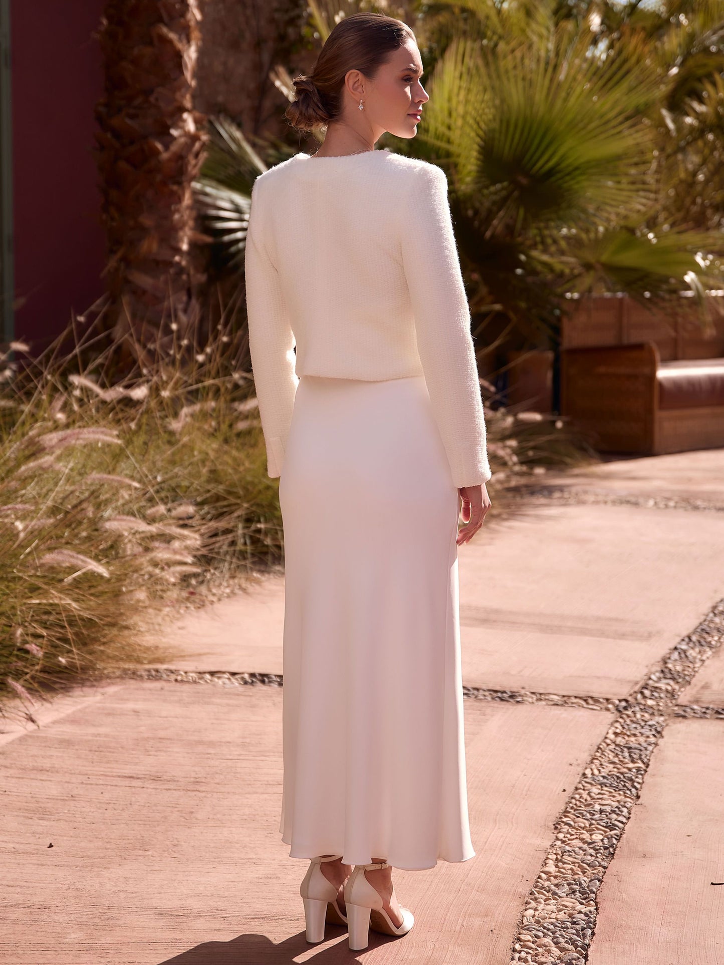 Crepe Midi Skirt