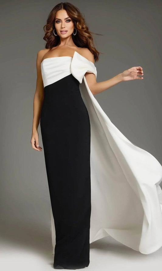 Jovani 38864 - One-Shoulder Column Prom Gown