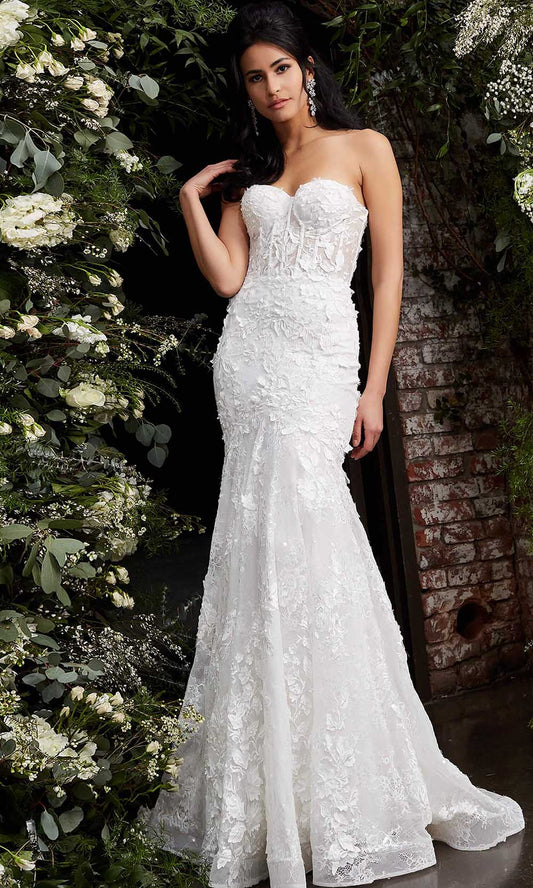 *Jovani Bridal - JB02836 Embroidered Strapless Bridal Dress - SIZE 6 - LOW STOCK ALERT